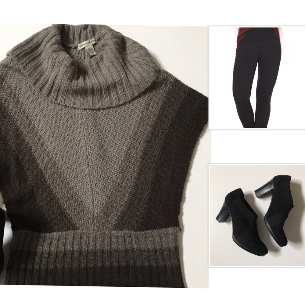 🔥SALE! Shades of Gray Poncho Sweater, Large